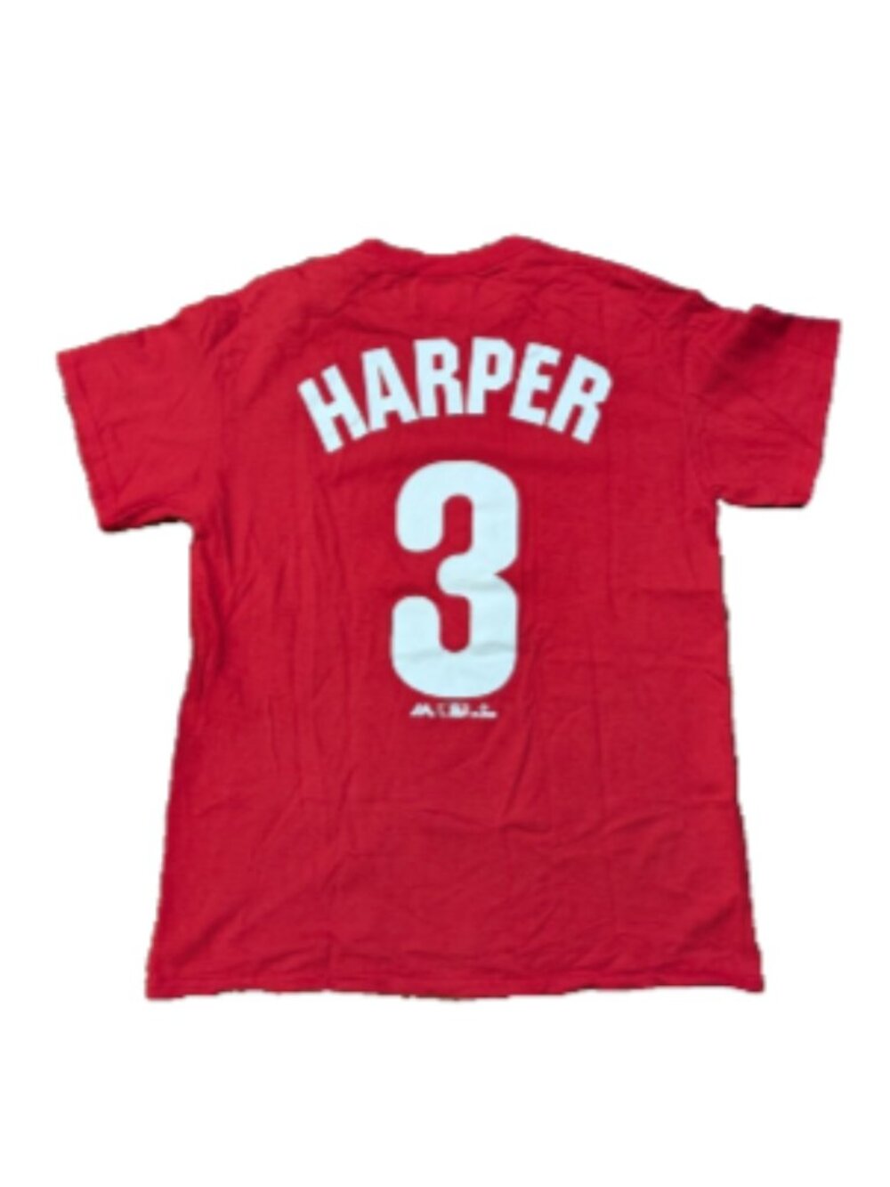 Majestic Men's Philadelphia Phillies T Shirt Size M Red Short Sleeve Harper #3